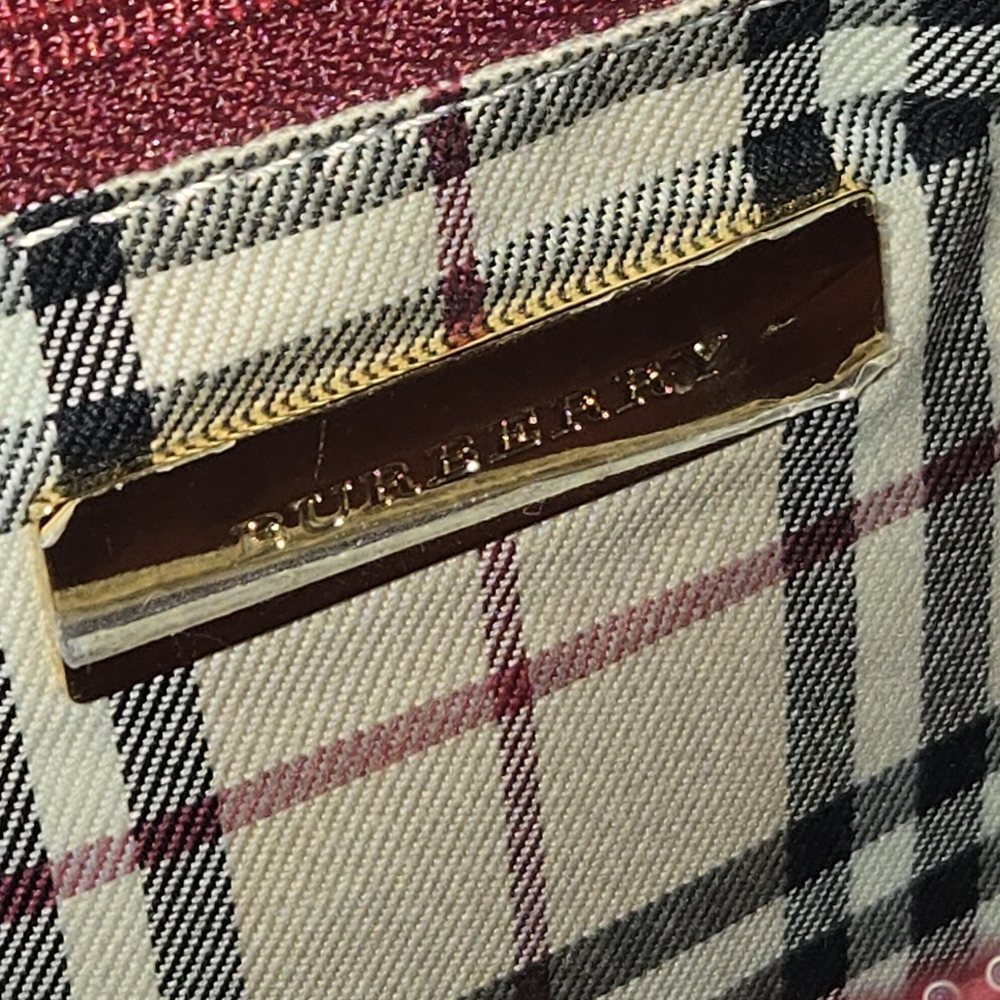 Burberry Leather Baguette Bag In Burgandy-COA Included-EUC - Picture 12 of 16
